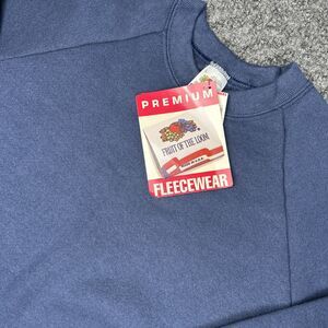 Vintage Fruit Of The Loom Sweatshirt Men’s Large Blue Pullover NWT USA.